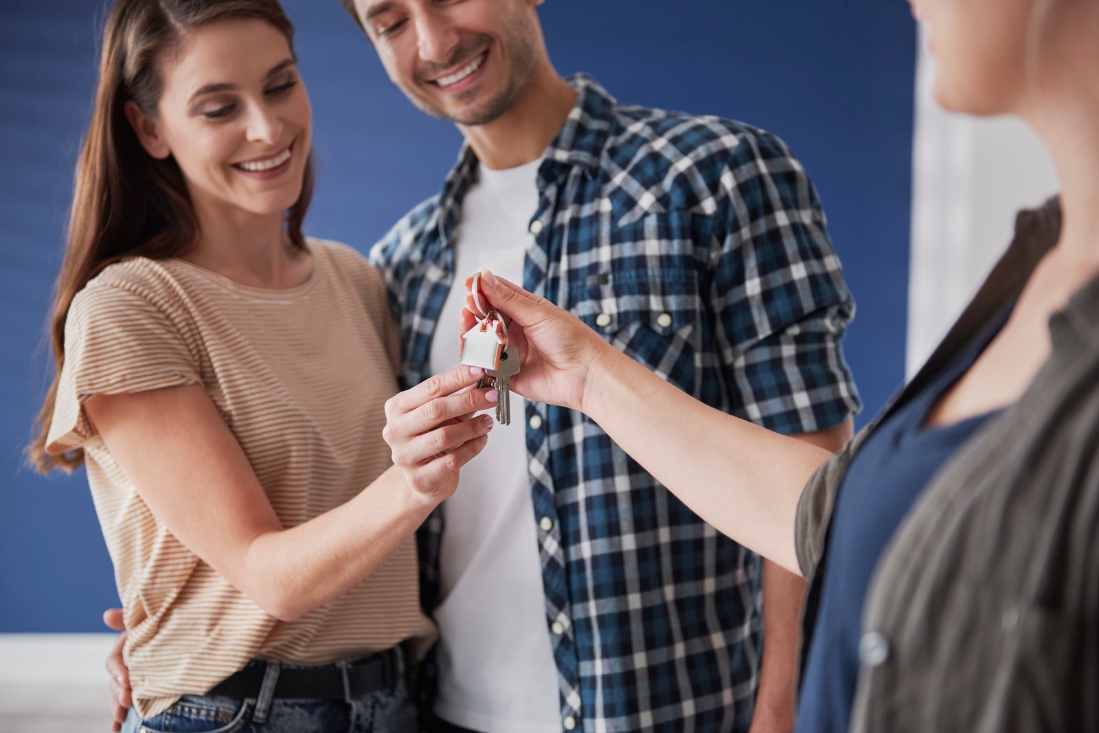 Couple finally receiving home keys